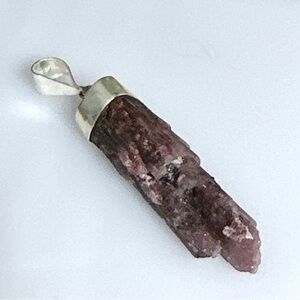 Raw Naturally Colored Tourmaline Pendant